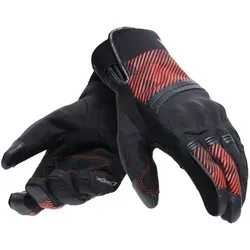 Dainese Fulmine D-Dry Motorradhandschuhe, schwarz-rot, Größe 2XL - Motorradhandschuhe mit Dainese Smart Touch, Visierwischer am Zeigefinger und verstellbarem Manschettenriemen für optimalen Komfort und Sicherheit.