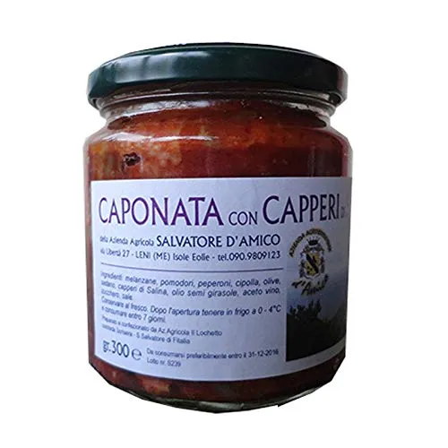 Caponata mit Kapern von Salina Gr.300 - Box 6 Stück von Salvatore D'Amico