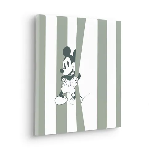 Komar Leinwandbild Mickey Be Yourself - Größe 40 x 40 cm, Natur (1 St), Keilrahmenbild mi Echtholzrahmen