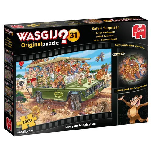 Jumbo Spiele Puzzle Wasgij Original 31 Safari Überraschung! 1000 Teile Puzzle, 1000 Puzzleteile