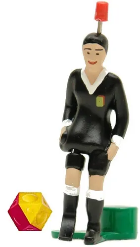 Tipp-Kick Tischfußballspiel Schiedsrichter Figur Schiri Kicker Spieler Ball g/r LIMITED EDITION bunt