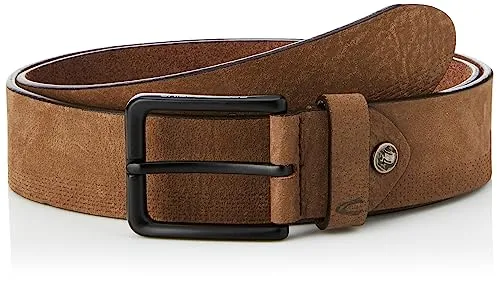 camel active Herren Gürtel aus Nubukleder Grau - Herren-Gürtel aus Nubukleder, kürzbar und mit hochwertiger Metallschließe, ideal für stilvolle Outfits.
