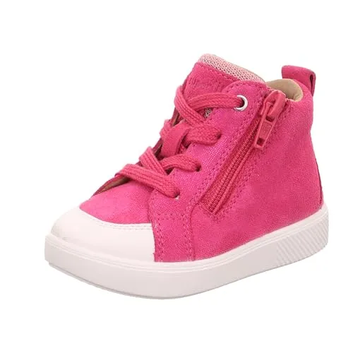 Superfit Mädchen Supies Lauflernschuhe, Pink 5500, 23 EU - Lauflernschuhe für Mädchen mit herausnehmbarer Einlegesohle aus chromfreiem Leder und sicherem Halt dank höherem Schaft – ideal für kleine Entdeckerinnen!