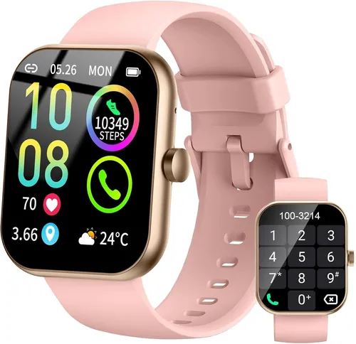 Jugeman Smartwatch 1.96 Zoll HD Fitness Uhr Telefonfunktion SpO2 Herzfrequenz