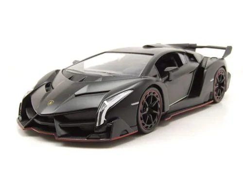 Lamborghini Veneno 2020 schwarz Modellauto 1:24 - Detailreiches 1:24 Modellauto von Jada Toys, mit öffnenden Hauben und Türen, ideal für Sammler und Auto-Enthusiasten.