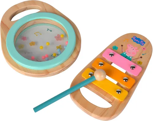 Eichhorn Spielzeug-Musikinstrument Peppa Pig Holz-Musikset, 2-tlg., (Set, 2 tlg)