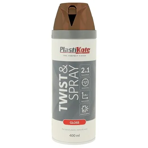PLASTI-KOTE Premium Spray Paint Gloss Chestnut Brown
