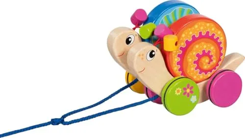 goki 54842 – Ziehtier Schnecken-Duo Willi und Milli