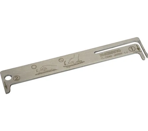 Shimano Kettenmesslehre TL-CN42 - Präzise Kettenverschleißmesslehre für HG-EV, HG-X, HG, IG und UG Ketten, ideal für Fahrradpflege und -wartung.
