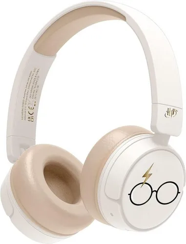 OTL Harry Potter Cream Wireless Headphones - Kopfhörer mit 85 dB und 95 dB Lautstärkeregulierung, ideal für Kinder ab 3 Jahren, bis zu 24 Stunden Spielzeit und leichtes, faltbares Design für optimalen Komfort.
