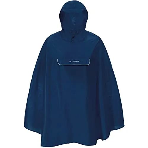 VAUDE Herren Valdipino Poncho, Marine, L EU - Funktionsjacke, wasserdicht und umweltfreundlich, schützt dich zuverlässig vor Regen und lässt sich kompakt verstauen für unterwegs.
