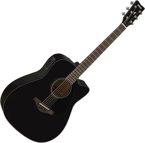 YAMAHA FGX800CBLII - Akustikgitarre in Schwarz - Gitarren mit klassischem Look und herausragender Qualität, massive Fichtendecke und Tonabnehmersystem für besten Klang.