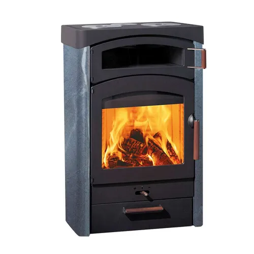 Thermoflux Kaminofen Pallas Back - Kaminofen im Landhausstil mit Backfunktion und 9 kW Heizleistung, ideal für größere Räume bis 90 m², energieeffizient und mit externem Luftanschluss für Passivhäuser.