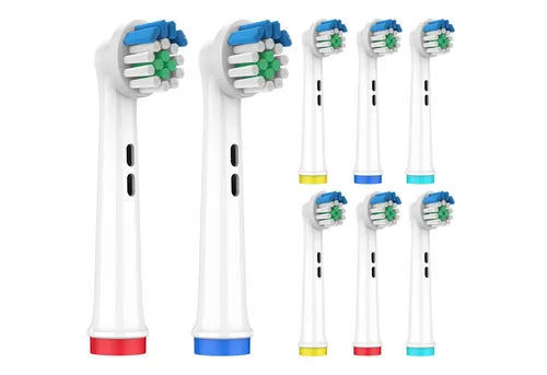 Wunder Zahnstocher Mundpflegecenter Aufsteckbürsten für Oral B 8er Pack - Zahnbürstenaufsätze für Oral B, Aufsteckbürsten, Aufsteckbürsten kompatibel mit Oral B, Rotierender Impuls-Bürstenkopf