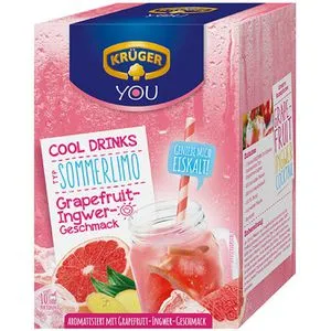 Krüger Getränkepulver You Cool Drinks Sommerlimo, Grapefruit-Ingwer, für je 0,2 Liter, 10 Stück