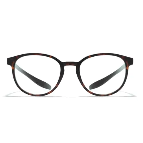 HYPREADER LUPUS BIO-Blaulichtfilterbrille/Lesebrille (+0.00,+1.00,+1.50,+2.00,+2.50,+3.00) verglasbar bei jedem Optiker, auch als Sonnenbrille erhältlich (Havanna-Schwarz, +1.00)