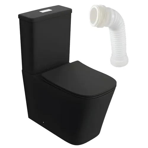 LAVITA TRYTON BLACK Einteilige Stand-WC mit Spülkasten in schwarz von lavita