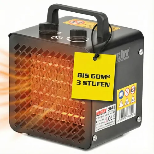 Heizlüfter Keramik Elektro Heizung 2in1 Ventilator 3000W 3 Stufen Thermostat PTC