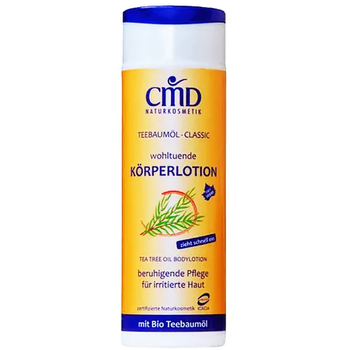 TEEBAUM ÖL KÖRPERLOTION CMD 200 ML - Hautpflege Lotion mit Teebaumöl, ideal zur Beruhigung und Pflege von irritierter Haut, 200 ML für langanhaltende Feuchtigkeit.
