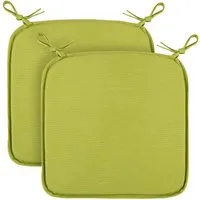 Bestlivings Stuhlkissen Canvas Grün 38 x 38 x 2 cm 2er Pack