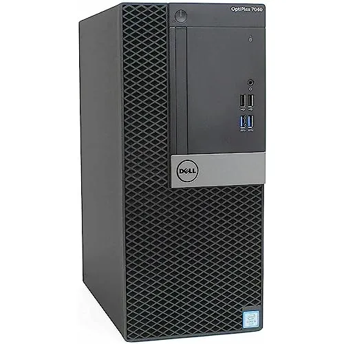 Desktop-PC Dell Optiplex 7040 Tower, Prozessor Core i7 – 6700, 16 GB RAM, 256 GB SSD, HDMI, Win 11 Pro (überholt)