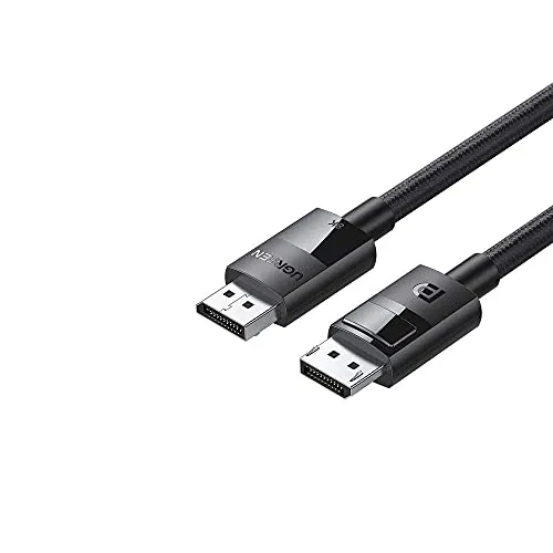 Ugreen 80391 8K 60 Hz Display Port To Display Port 1.4 geflochtenes Kabel 1.5 Meter, Schwarz