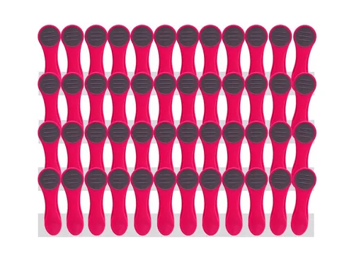 trendfinding Wäscheklammern 48 Wäscheklammern mit Federn aus Edelstahl und Soft Grip Pink, Langlebigkeit durch Federn aus Edelstahl, neueste Klammertechnik
