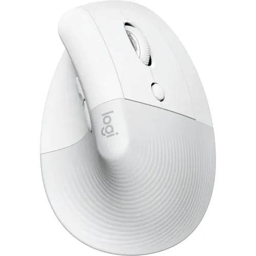 Logitech Maus Lift Vertical Ergonomic Mouse - Vertikale, weiße Ergonomische Maus, 4000 dpi, ideal für aufrechte Handhaltung und nahtloses Wechseln zwischen 3 Geräten