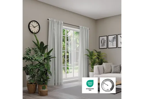 Neutex for you! Vorhang Biella, halbtransparent mit verdeckten Schlaufen - Fertiggardinen für stilvolle Fensterdekoration, halbtransparent und in Naturoptik, einfach zu montieren mit verdeckten Schlaufen für eine elegante Faltenbildung.