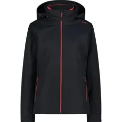 Cmp Woman Jacket Zip Hood Detachbl Antracite-Corallo D50 - 50