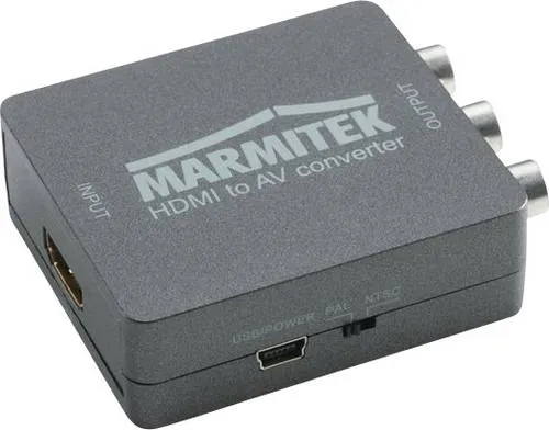 Marmitek AV Konverter [HDMI - Composite Cinch, SCART] 1080 x 720 Pixel - Videoschnittkarten für einfache Verbindung zwischen HDMI-Geräten und älteren TVs mit RCA/SCART-Anschluss. Genießen Sie Ihre Inhalte ohne Komplikationen!