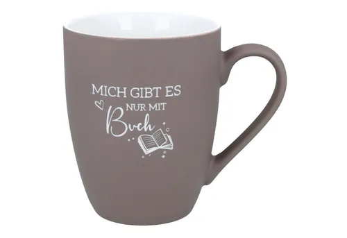 Spruchreif® Tasse SOFT-TOUCH-Tasse mit Gravur, Geschenk Bücherlieberhaber, Book Lover