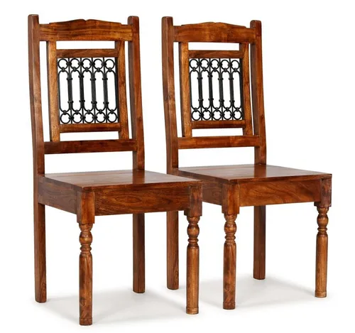 vidaXL 2X Esszimmerstuhl aus Akazienholz von vidaXL