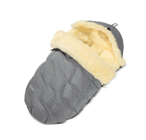 Fellhof® Lammfell Fußsack WINTERBERG - Fußsack für Kinderwagen, OEKO-TEX® zertifiziert, wind- und wasserdicht, ideal für kalte Tage mit warmem Merino-Lammfell-Futter und vielseitiger Nutzung.