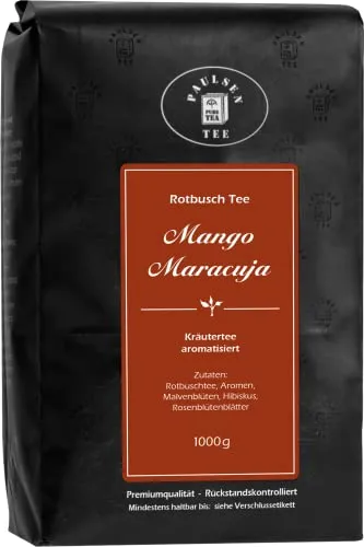 Mango-Maracuja 1000g (37,95 EUR/kg) Paulsen Tee Rotbuschtee rückstandskontrolliert