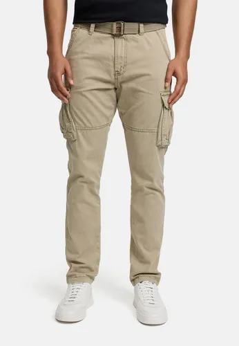 Indicode Cargohose Herren INPascan mit 7 Taschen und Gürtel - Die vielseitige Cargohose von INDICODE überzeugt mit 7 praktischen Taschen und einem bequemen Schnitt. Ideal für entspannte Freizeitlooks oder sportliche Aktivitäten. Hergestellt aus 100% Baumwolle für optimalen Tragekomfort.