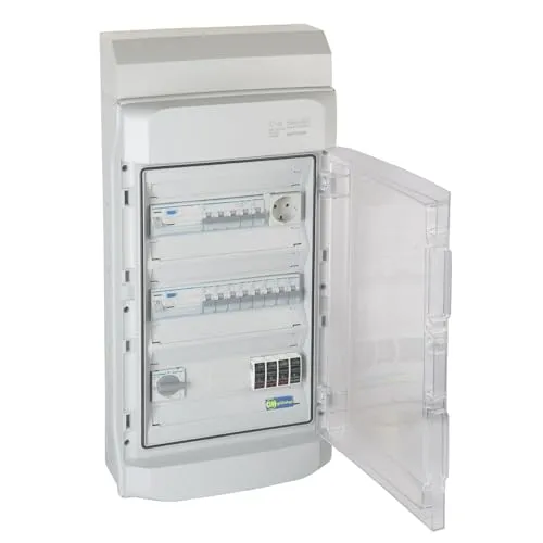 Feuchtraum Sicherungskasten 3-reihig mit FI-Schutzschaltern