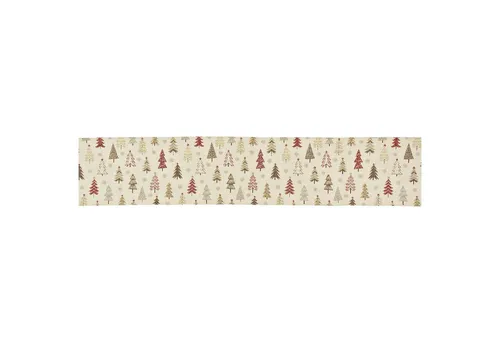matches21 HOME & HOBBY Tischdecke Retro Weihnachtstischläufer Scandi Tannenbaum 183 x 33 cm (1-tlg), Tischläufer für Weihnachten & Advent