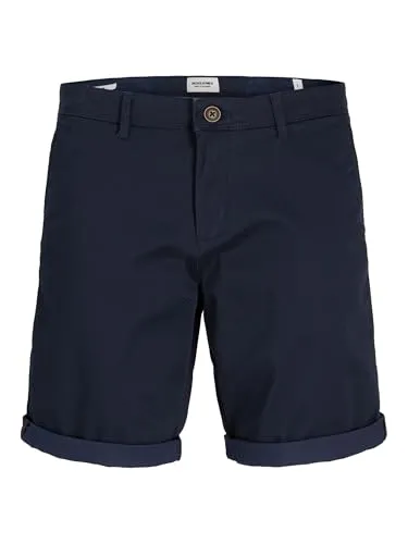 Jack & Jones Chinoshorts JPSTBOWIE JJSHORT SA blau XS - Herren-Shorts mit modischem Design, knielang und elastischem Stoff für optimalen Tragekomfort. Ideal für lässige Sommerlooks.