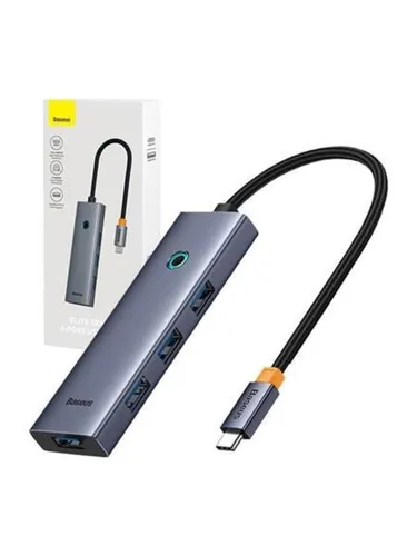 Baseus 4in1 Hub UltraJoy USB-C do USB 3.0 (space grey) USB-Hubs - USB 3.0 - 4 - Grau B0005280A813-03