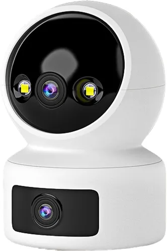 TECHNAXX Dual Kamera Indoor TX-327 - Full HD Überwachung - Überwachungskamera mit Dual-Objektiv und 88° Sichtwinkel, bietet gestochen scharfe Bilder und smarte Bewegungserkennung. Ideal für Sicherheit in Ihrem Zuhause.