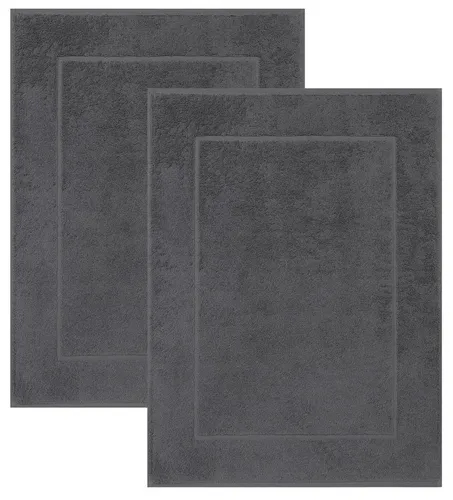 Betz Badematte 2 Stück Badvorleger Premium Badteppich Größe 50x70 cm, unbeschichtet, beidseitig nutzbar, beidseitig nutzbar, Baumwolle, Qualität 650g/m²