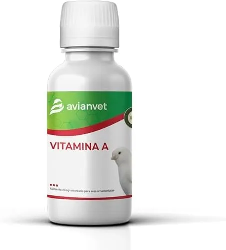 Avianvet Vitamin A | Flüssiges Ergänzungsfuttermittel für Vögel | Unterstützt die Bildung von Knochen und Gefieder | 100 ml Format