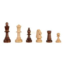 Philos 2025 Schachfiguren - Königshöhe 90 mm, hochwertiges Erlen- und Nussbaumholz, ideal für Schachliebhaber ab 6 Jahren