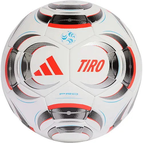 adidas Tiro Pro Fußball - Der adidas Tiro Pro Fußball ist ideal für den professionellen Einsatz. Mit seiner nahtlosen Oberfläche und präziser Flugstabilität unterstützt er dein Spiel auf höchstem Niveau. FIFA Quality Pro zertifiziert.