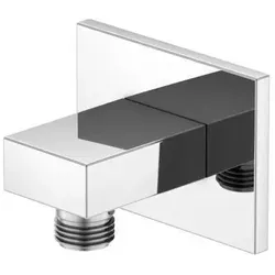 Steinberg Serie 135 Brauseanschlussbogen 135.1660 - Badarmaturen mit rechteckiger Rosette (B: 7,5 H: 5,5 cm), eigensicher gegen Rückfließen – ideal für Ihre Sanitärinstallation.