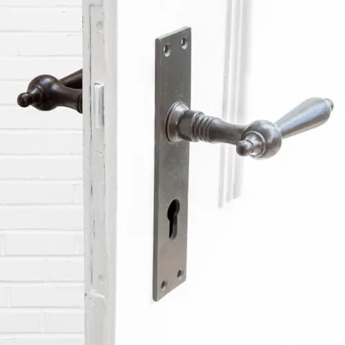 Antikas - Haustür Beschlag Sondermaß PZ 72 - Langschilder + Türklinken, Garnitur wie Antik