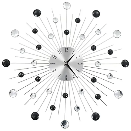 vidaXL Wanduhr Quarzwerk 50cm - Modernes Design für Küche und Büro - Wohnaccessoires: Robuste Aluminium-Wanduhr mit präzisem Quarzwerk und elegantem Design, ideal zum Ablesen aus der Ferne.
