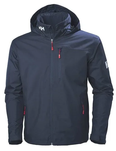 Helly Hansen Herren Crew Hooded Midlayer Jacke, Marineblau, M - Funktionsjacken: Wasserabweisende und winddichte Segeljacke mit atmungsaktivem Polartec-Fleece für optimalen Tragekomfort und zusätzliche Isolierung - ideal für Sport und Freizeit.