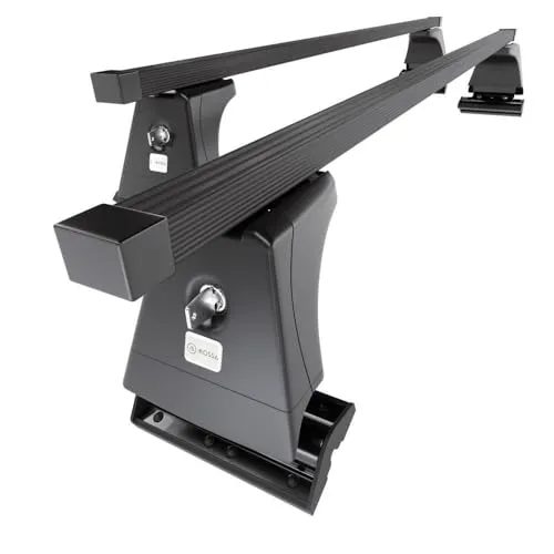 Mossa - Stahl-Dachträger kompatibel mit BMW 3er G20 Limousine (2019- ) - schwarz Dachträger Dachgepäckträger - Montagepunkte